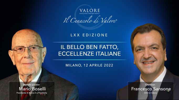 Il Cenacolo di Valore con Mario Boselli, Presidente della Fondazione Italia Cina