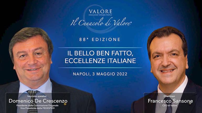 Il Cenacolo di Valore con Domenico De Crescenzo, Presidente della Commissione doganale e Vicepresidente FEDESPEDI