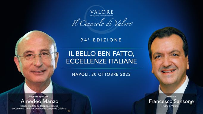 Il Cenacolo di Valore con Amedeo Manzo, Presidente della Federazione Banche di Comunità Credito Cooperativo