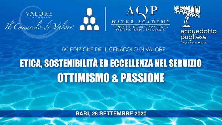 Il Cenacolo di Valore con l’Acquedotto Pugliese Spa su Ottimismo & Passione