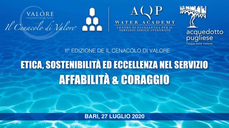 Il Cenacolo di Valore con l’Acquedotto Pugliese Spa su Affabilità & Coraggio